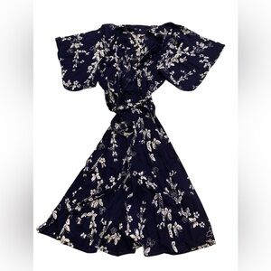 Vintage 60s EATON's Butterfly Print Kimono Robe One Size